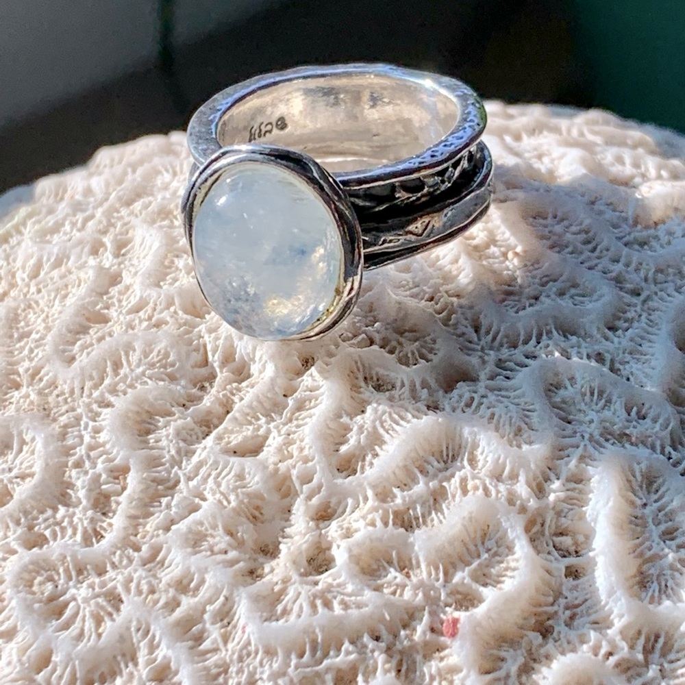 Moonstone Spinner Ring - image 1